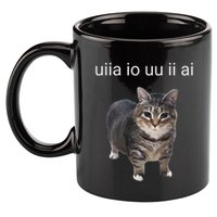 Uiia Cat I Wake Up I Engage In Tomfoolery 11oz C Handle Ceramic Mug