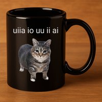 Uiia Cat I Wake Up I Engage In Tomfoolery 11oz C Handle Ceramic Mug