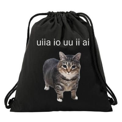 Uiia Cat I Wake Up I Engage In Tomfoolery Drawstring Bag