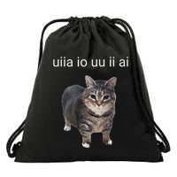 Uiia Cat I Wake Up I Engage In Tomfoolery Drawstring Bag