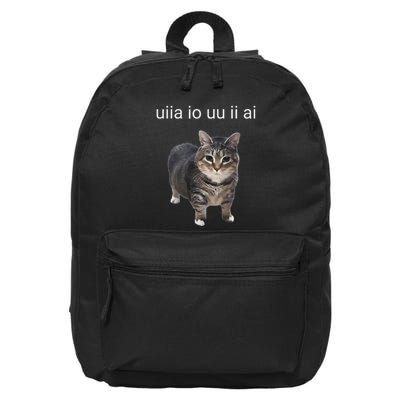 Uiia Cat I Wake Up I Engage In Tomfoolery 16 in Basic Backpack