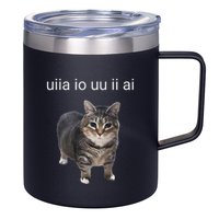 Uiia Cat I Wake Up I Engage In Tomfoolery 12oz Stainless Steel Coffee Mug