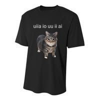 Uiia Cat I Wake Up I Engage In Tomfoolery Youth Performance Sprint T-Shirt
