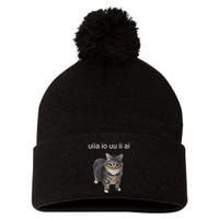 Uiia Cat I Wake Up I Engage In Tomfoolery Pom Pom 12in Knit Beanie