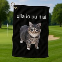 Uiia Cat I Wake Up I Engage In Tomfoolery Golf Towel