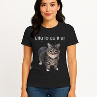 Uiia Cat I Wake Up I Engage In Tomfoolery Womens T-Shirt