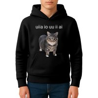 Uiia Cat I Wake Up I Engage In Tomfoolery Kids Hoodie