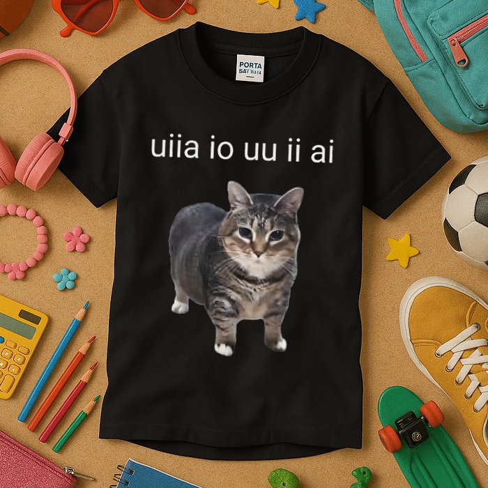 Uiia Cat I Wake Up I Engage In Tomfoolery Kids T-Shirt