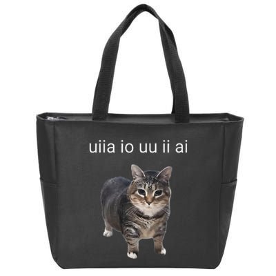 Uiia Cat I Wake Up I Engage In Tomfoolery Zip Tote Bag