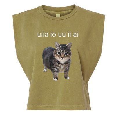 Uiia Cat I Wake Up I Engage In Tomfoolery Garment-Dyed Women's Muscle Tee