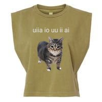 Uiia Cat I Wake Up I Engage In Tomfoolery Garment-Dyed Women's Muscle Tee