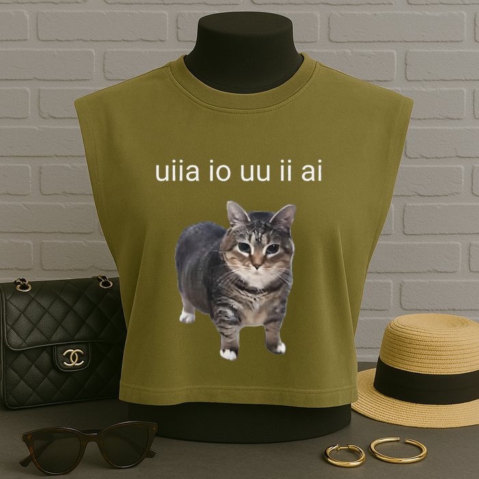 Uiia Cat I Wake Up I Engage In Tomfoolery Garment-Dyed Women's Muscle Tee