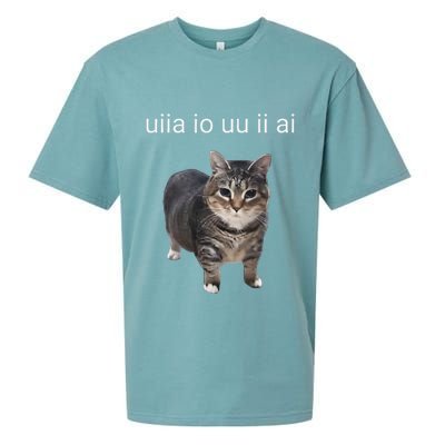 Uiia Cat I Wake Up I Engage In Tomfoolery Sueded Cloud Jersey T-Shirt