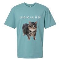 Uiia Cat I Wake Up I Engage In Tomfoolery Sueded Cloud Jersey T-Shirt