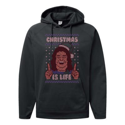 Ugly Christmas Is Life Performance Fleece Hoodie