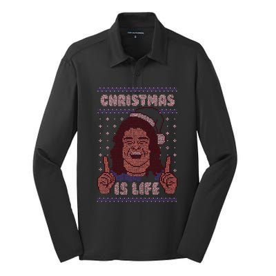 Ugly Christmas Is Life Silk Touch Performance Long Sleeve Polo