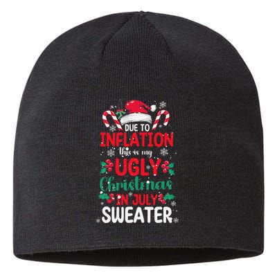 Ugly Christmas In July Sweater Funny Inflation Summer Beach Sustainable Beanie