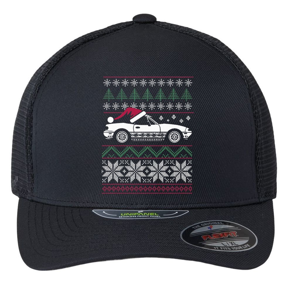 Ugly Christmas JDM Import Car  Flexfit Unipanel Trucker Cap