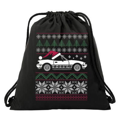 Ugly Christmas JDM Import Car  Drawstring Bag