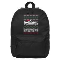 Ugly Christmas JDM Import Car  16 in Basic Backpack