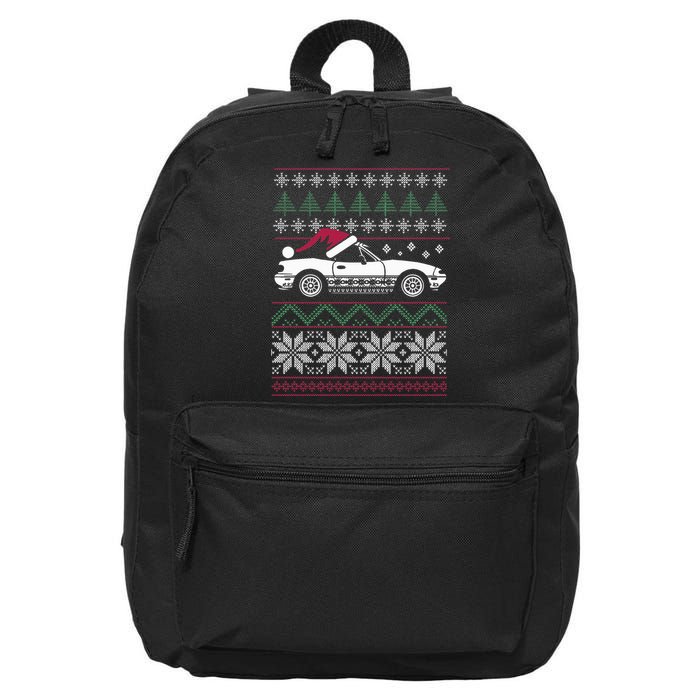 Ugly Christmas JDM Import Car  16 in Basic Backpack