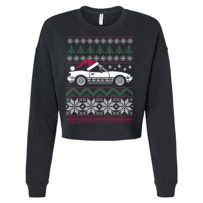 Ugly Christmas JDM Import Car  Cropped Pullover Crew