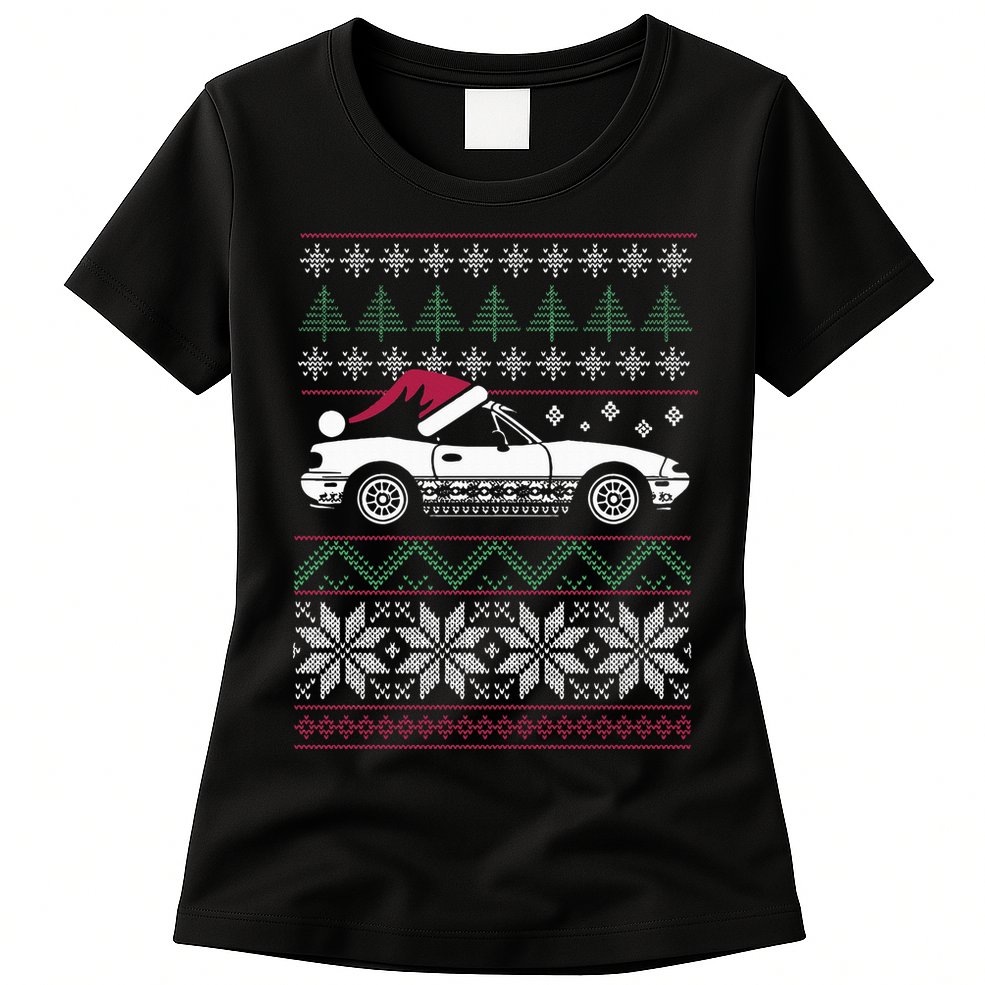 Ugly Christmas JDM Import Car  Womens T-Shirt