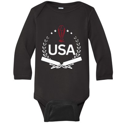 Usa Cricket Jersey 2024 Reveal Style United States Cricket Baby Long Sleeve Bodysuit