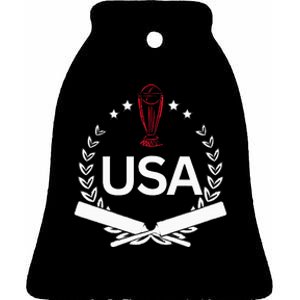 Usa Cricket Jersey 2024 Reveal Style United States Cricket Ceramic Bell Ornament