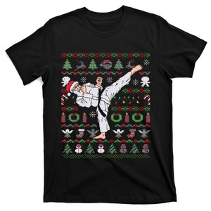 Ugly Christmas Karate Santa Claus Martial Arts T-Shirt