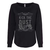 Ugly Christmas Kick The Dust Up Cowboy Cowgirl Western Womens California Wash Sweatshirt