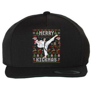 Ugly Christmas Karate Santa Claus Martial Arts Wool Snapback Cap