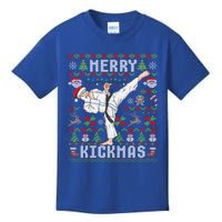 Ugly Christmas Karate Santa Claus Martial Arts Kids T-Shirt