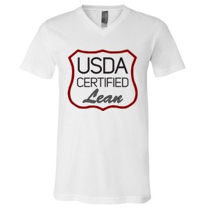 Usda Certified Lean Logo V-Neck T-Shirt