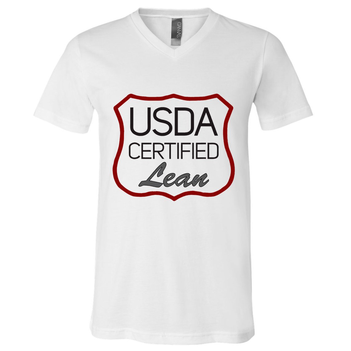 Usda Certified Lean Logo V-Neck T-Shirt