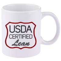 Usda Certified Lean Logo 11oz C Handle Ceramic Mug