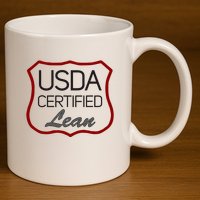 Usda Certified Lean Logo 11oz C Handle Ceramic Mug