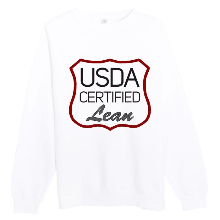 Usda Certified Lean Logo Premium Crewneck Sweatshirt