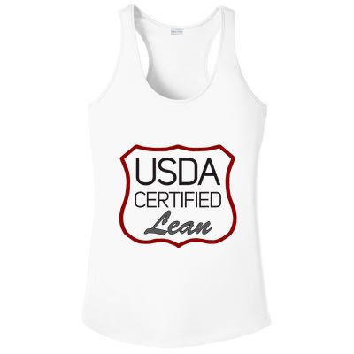Usda Certified Lean Logo Ladies PosiCharge Competitor Racerback Tank