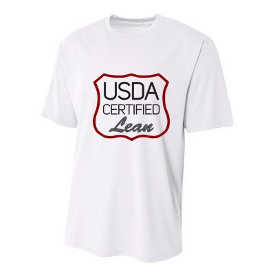 Usda Certified Lean Logo Youth Performance Sprint T-Shirt