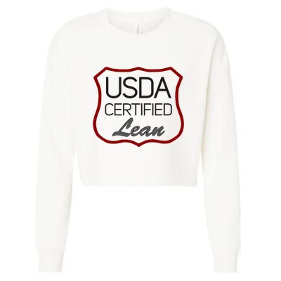 Usda Certified Lean Logo Cropped Pullover Crew