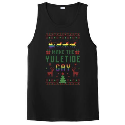 Ugly Christmas Lgbt Pride Rainbow Xmas Make The Yuletide Gay Gift PosiCharge Competitor Tank