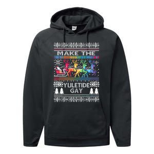 Ugly Christmas Lgbtq Pride Santa Claus Make Yuletide Gay Gift Performance Fleece Hoodie