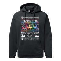 Ugly Christmas Lgbtq Pride Santa Claus Make Yuletide Gay Gift Performance Fleece Hoodie