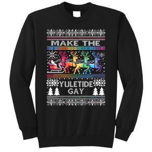 Ugly Christmas Lgbtq Pride Santa Claus Make Yuletide Gay Gift Sweatshirt