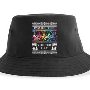 Ugly Christmas Lgbtq Pride Santa Claus Make Yuletide Gay Gift Sustainable Bucket Hat