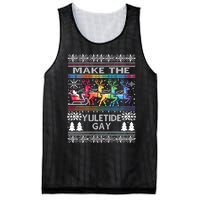 Ugly Christmas Lgbtq Pride Santa Claus Make Yuletide Gay Gift Mesh Reversible Basketball Jersey Tank