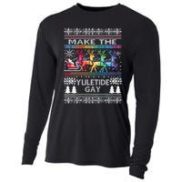 Ugly Christmas Lgbtq Pride Santa Claus Make Yuletide Gay Gift Cooling Performance Long Sleeve Crew