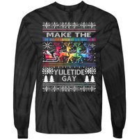 Ugly Christmas Lgbtq Pride Santa Claus Make Yuletide Gay Gift Tie-Dye Long Sleeve Shirt