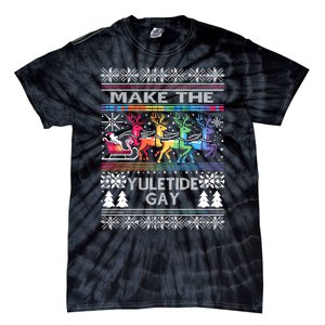 Ugly Christmas Lgbtq Pride Santa Claus Make Yuletide Gay Gift Tie-Dye T-Shirt